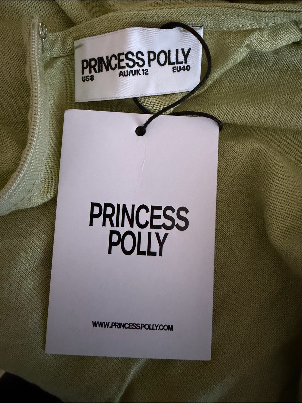 NWT Princess Polly Neon Lime Side Cutout Mini Dress, Size 8 - Picture 4 of 12